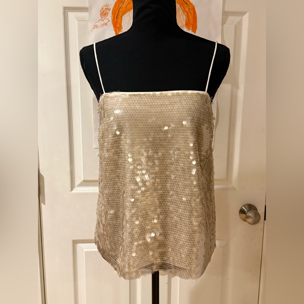 NWT Tanya Taylor Athena Champagne Color Stunning Top Size 0 ( XS)